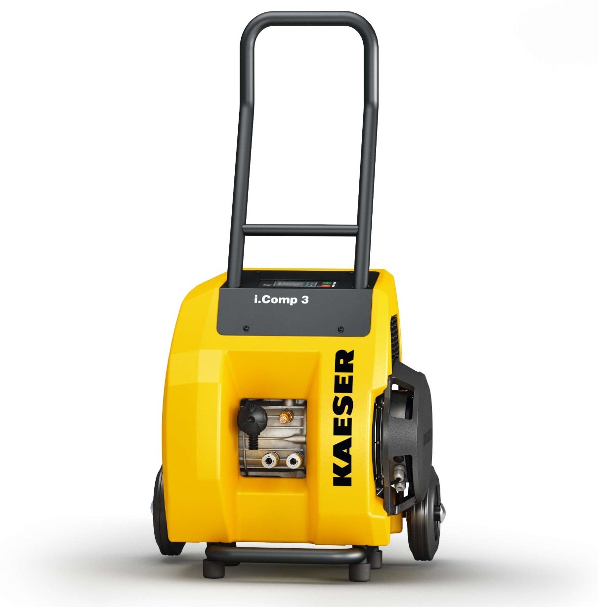 Den mobila kompressorn är enkel att få med sig